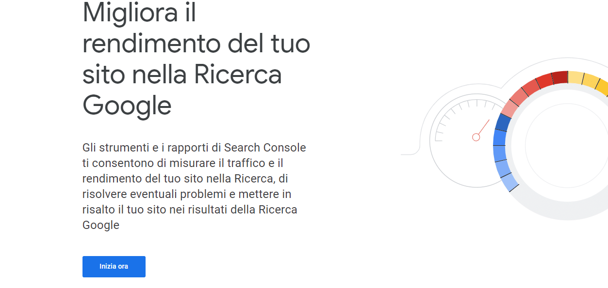 google search console inizia ora